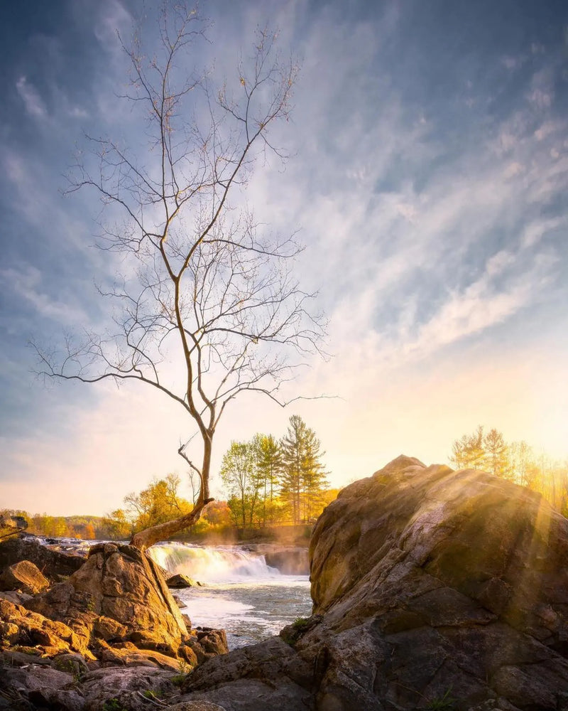 A long exposure of Ohiopyle Falls during Sunrise
