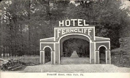 A historical photo of the Ferncliff Hotel in Ohiopyle State Park