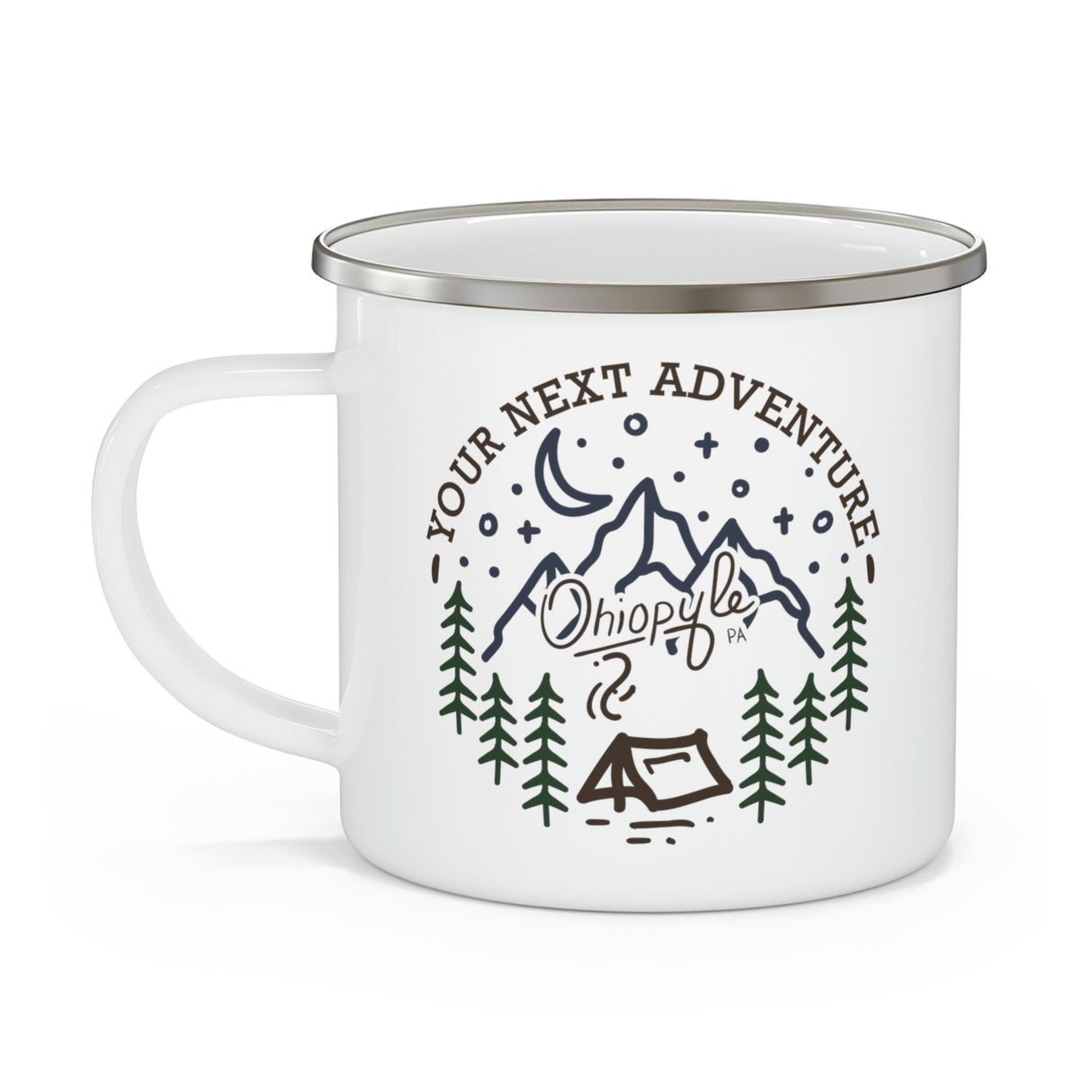 An Ohiopyle State Park Enamel Mug