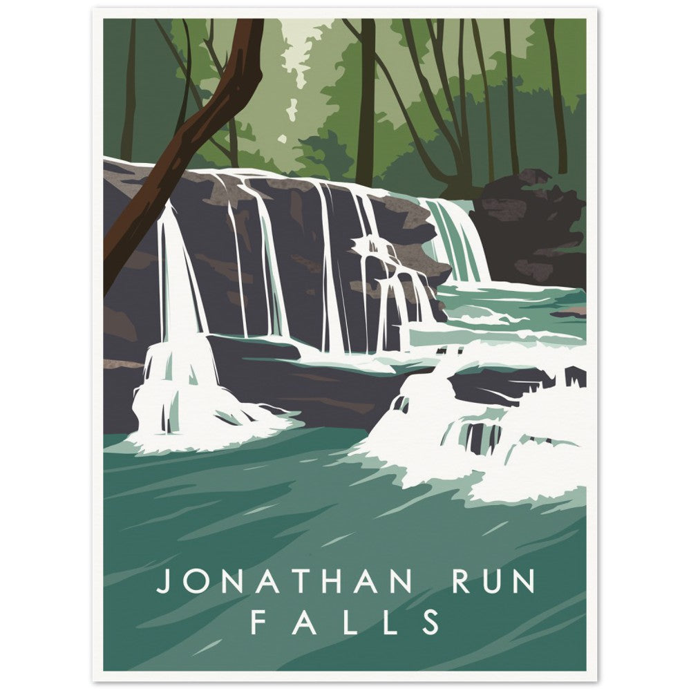 Jonathan Run Falls Poster, Ohiopyle PA