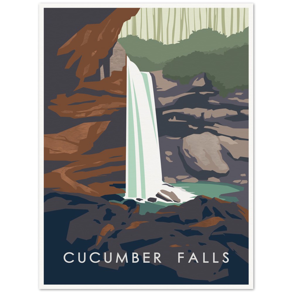 Cucumber Falls, Ohiopyle State Park Poster