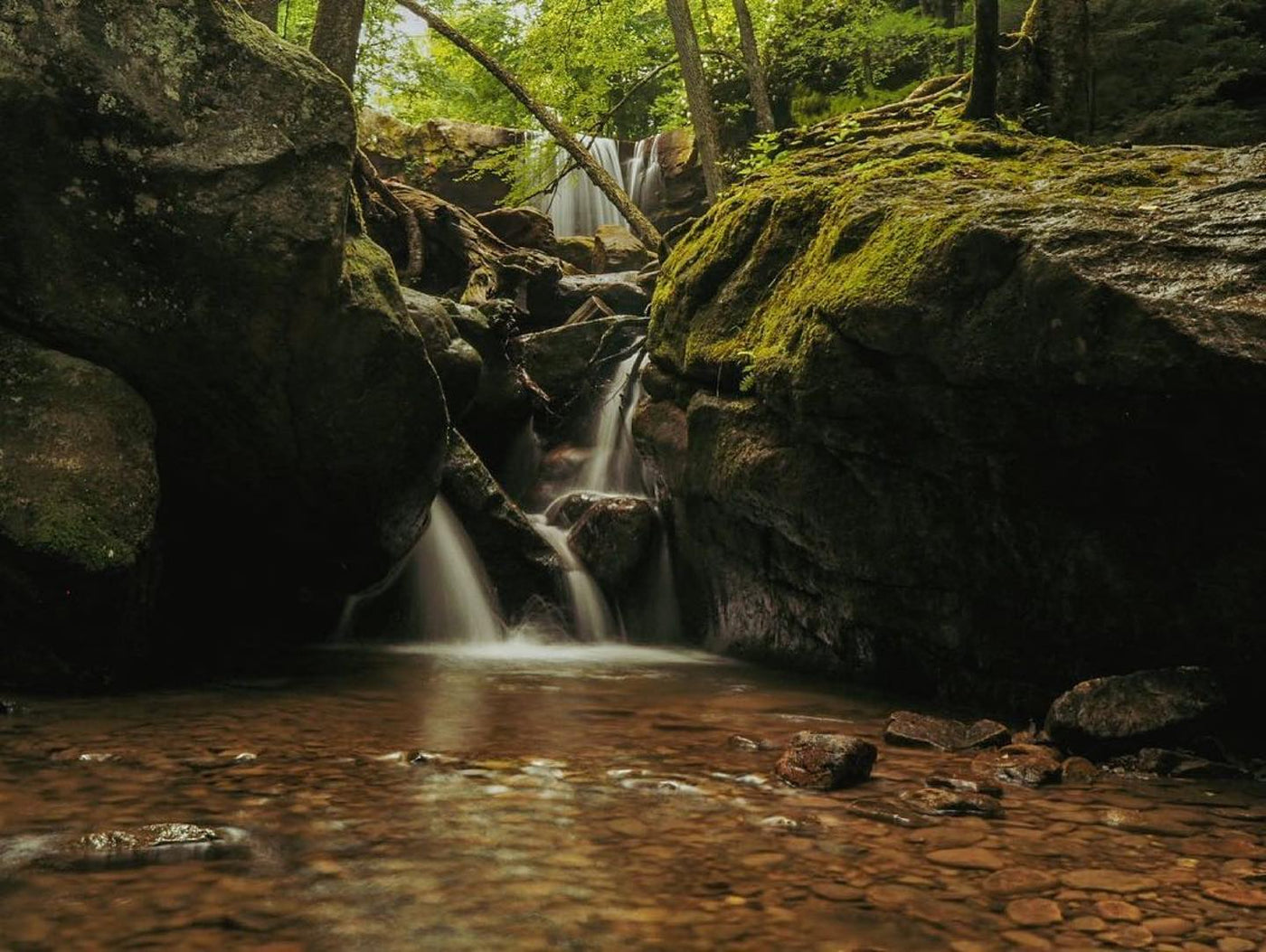 Cucumber Falls from downstream