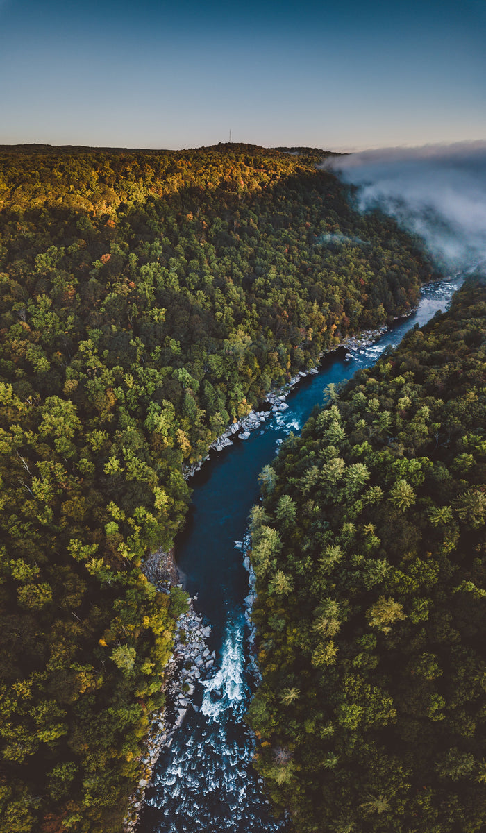 The Yough River as seen from the Ohiopyle High Bridge