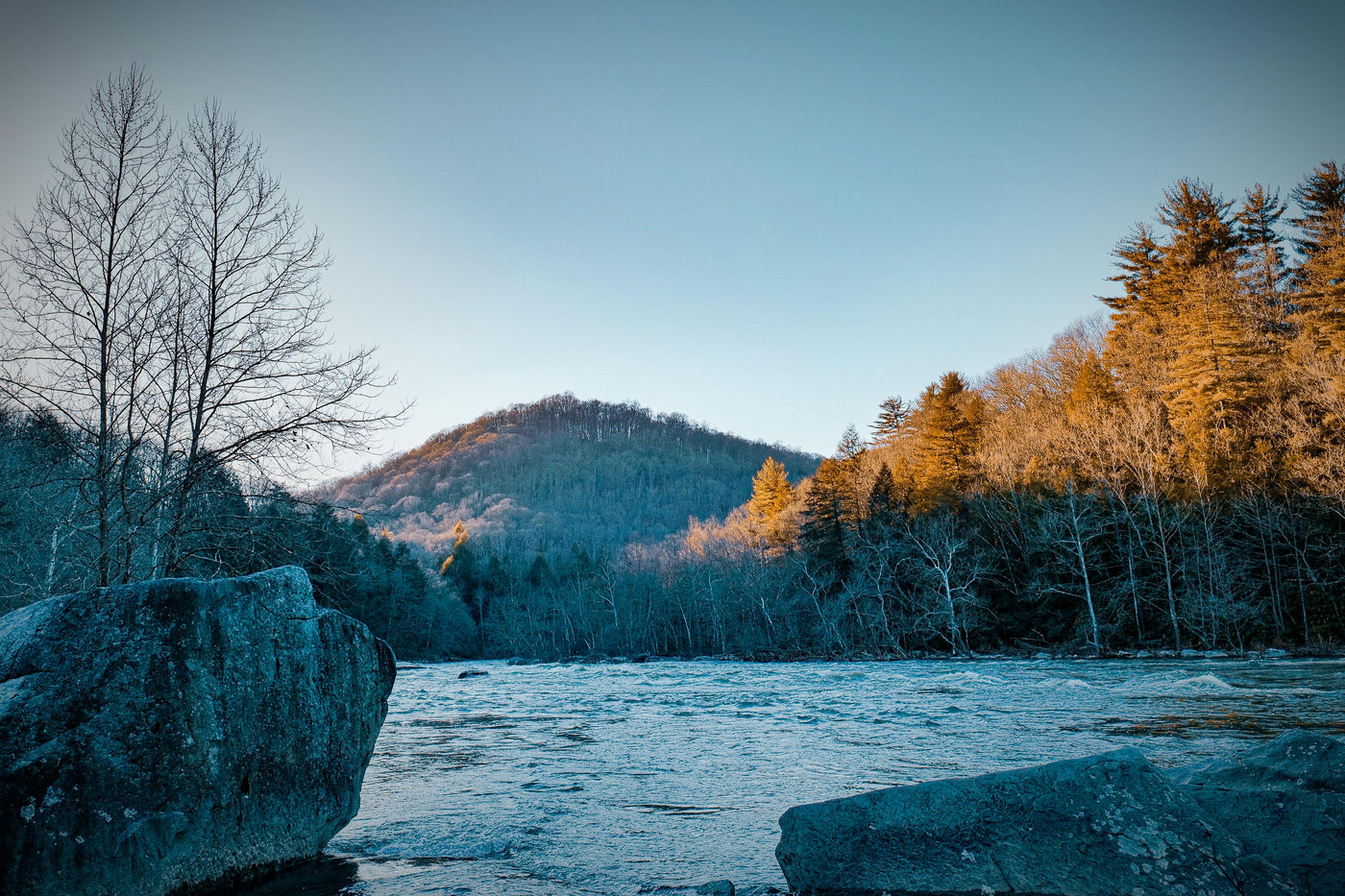 A view of the Youghiogheny River in Ohiopyle State Park